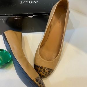 J Crew Camel Ballet flats